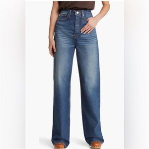 Frame Denim 1978 Wide Leg Flare Jeans in Medium Blue Wash, size 27